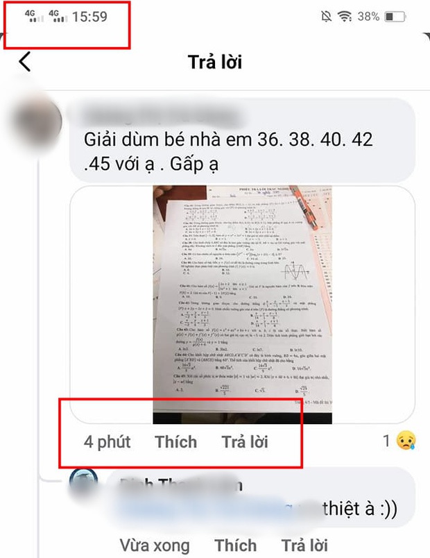 NÓNG: Đình chỉ thí sinh liên quan vụ lén chụp ảnh đề Toán gửi ra ngoài, nhờ người thân làm - Ảnh 1.