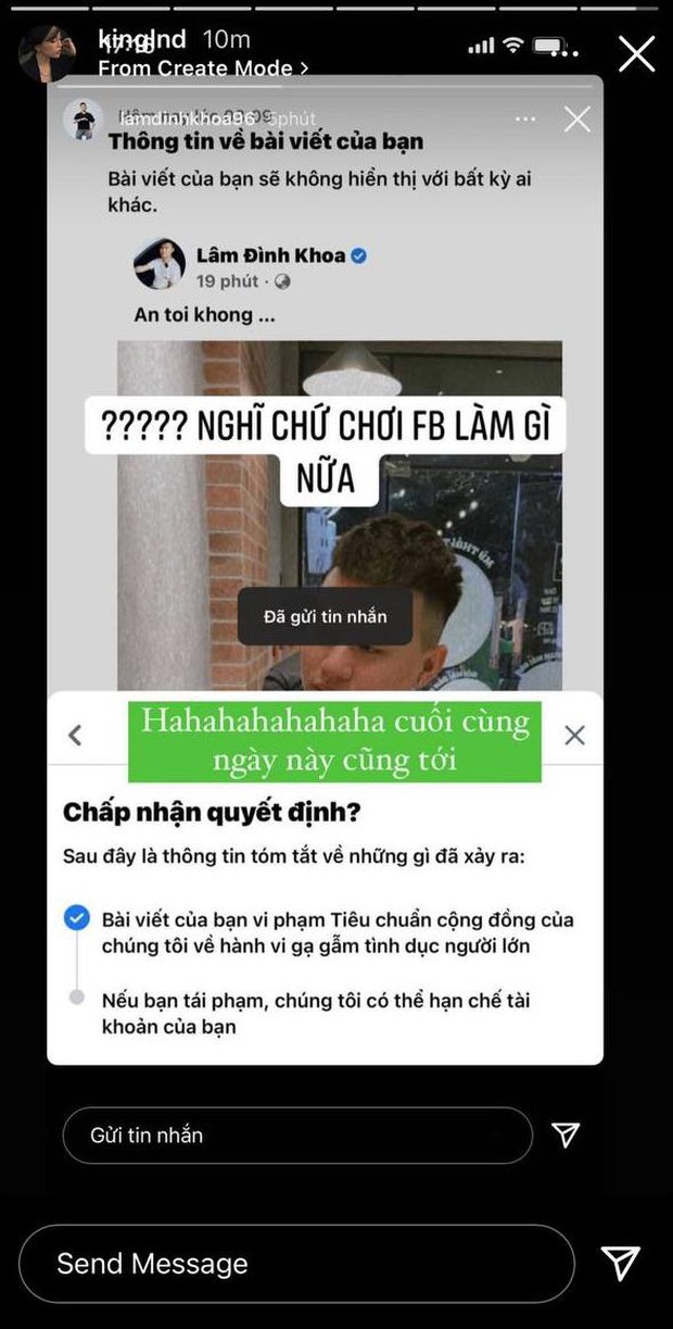 Rambo bị Facebook sờ gáy, Linh Ngọc Đàm hả hê vì cuối cùng ngày này cũng tới - Ảnh 2.