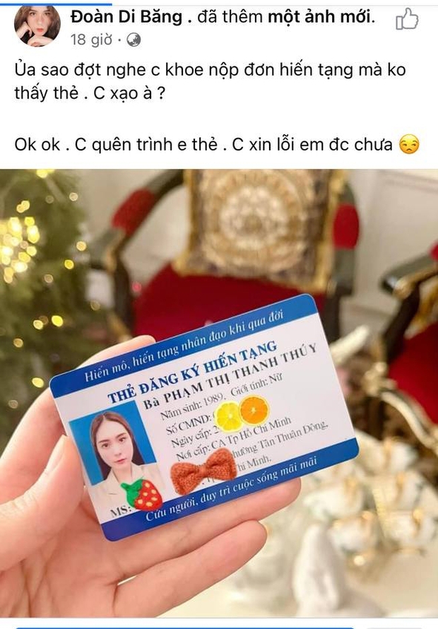 Drama Đoàn Di Băng với antifan vẫn chưa dừng lại, đến việc hiến tạng cũng bị nghi ngờ vì quên trình ra 1 thứ - Ảnh 2. Drama Đoàn Di Băng với antifan vẫn chưa dừng lại, đến việc hiến tạng cũng bị nghi ngờ vì quên trình ra 1 thứ - Ảnh 2.