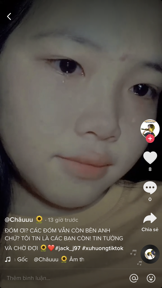 Fan Jack làm ầm ĩ trên TikTok, khóc lóc đến sưng cả mắt, bày tỏ quan điểm vô cùng sai lệch - Ảnh 4. Fan Jack làm ầm ĩ trên TikTok, khóc lóc đến sưng cả mắt, bày tỏ quan điểm vô cùng sai lệch - Ảnh 4.
