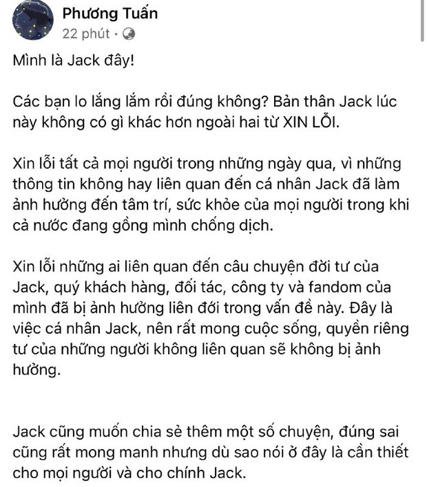 Jack thừa nhận việc làm cha, netizen phản ứng đủ kiểu nhưng chốt lại là: 5 triệu sao đủ? - Ảnh 2.