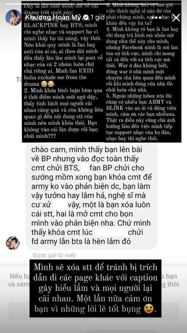 Bị fan BTS chỉ trích hèn vì khóa bình luận status về BLACKPINK, người lạ của Karik có bài giải thích dẹp luôn tranh cãi - Ảnh 3.