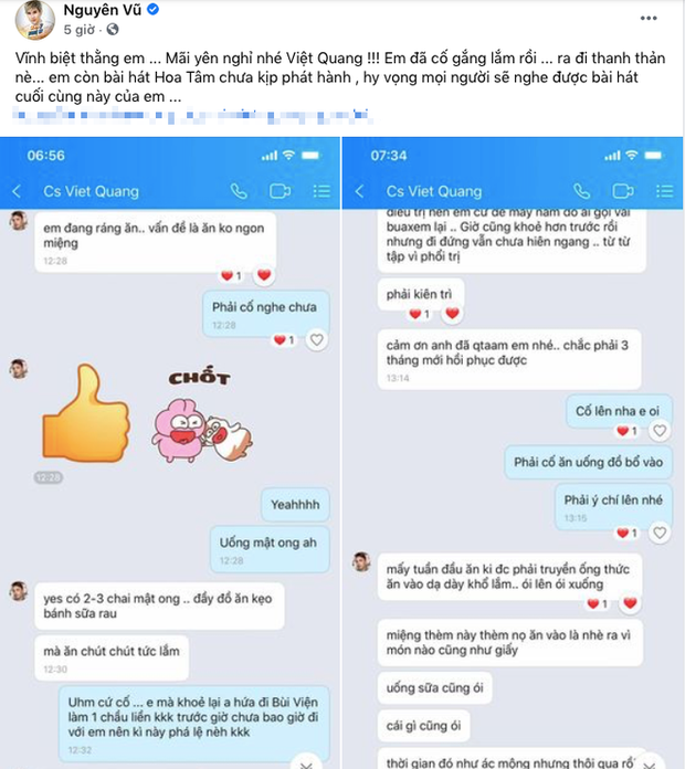 Những ngày cuối đời của ca sĩ Việt Quang: Phải truyền thức ăn vào dạ dày nhiều tuần, nói một câu nghe xót xa khi lâm trọng bệnh - Ảnh 5. Những ngày cuối đời của ca sĩ Việt Quang: Phải truyền thức ăn vào dạ dày nhiều tuần, nói một câu nghe xót xa khi lâm trọng bệnh - Ảnh 5.