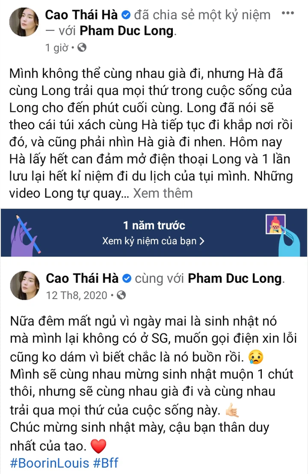 Hơn 1 tháng người mẫu Đức Long qua đời, Cao Thái Hà chia sẻ đầy xúc động trong ngày đặc biệt của bạn thân - Ảnh 2.