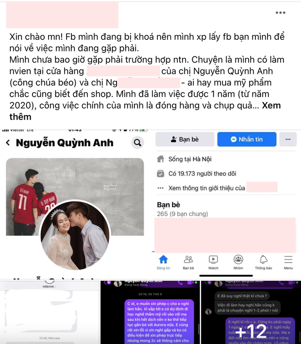 Công chúa béo Quỳnh Anh - vợ Duy Mạnh bị tố nhập nhằng lương thưởng của nhân viên, thái độ cáu bẳn, chỉ biết chửi mắng không suy xét? - Ảnh 2. Công chúa béo Quỳnh Anh - vợ Duy Mạnh bị tố nhập nhằng lương thưởng của nhân viên, thái độ cáu bẳn, chỉ biết chửi mắng không suy xét? - Ảnh 2.