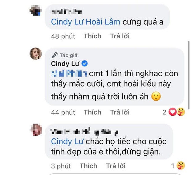 Netizen kém duyên liên tục nhắc đến chồng cũ Hoài Lâm, Cindy Lư liền nói ngay 1 câu thể hiện rõ thái độ - Ảnh 3. Netizen kém duyên liên tục nhắc đến chồng cũ Hoài Lâm, Cindy Lư liền nói ngay 1 câu thể hiện rõ thái độ - Ảnh 3.