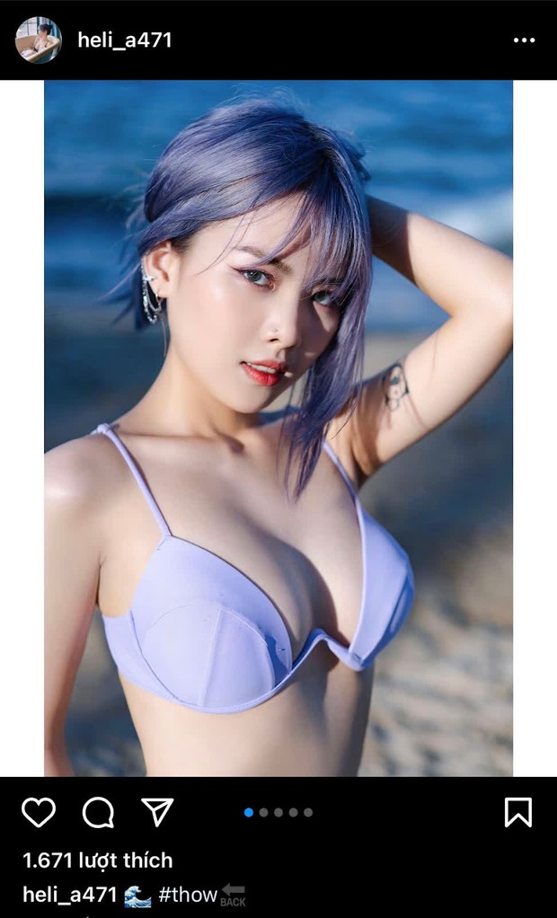 Nữ streamer Heli A post ảnh bikini khoe vòng một cực nóng bỏng, nhưng soi kỹ thì có gì đó sai sai? - Ảnh 3.