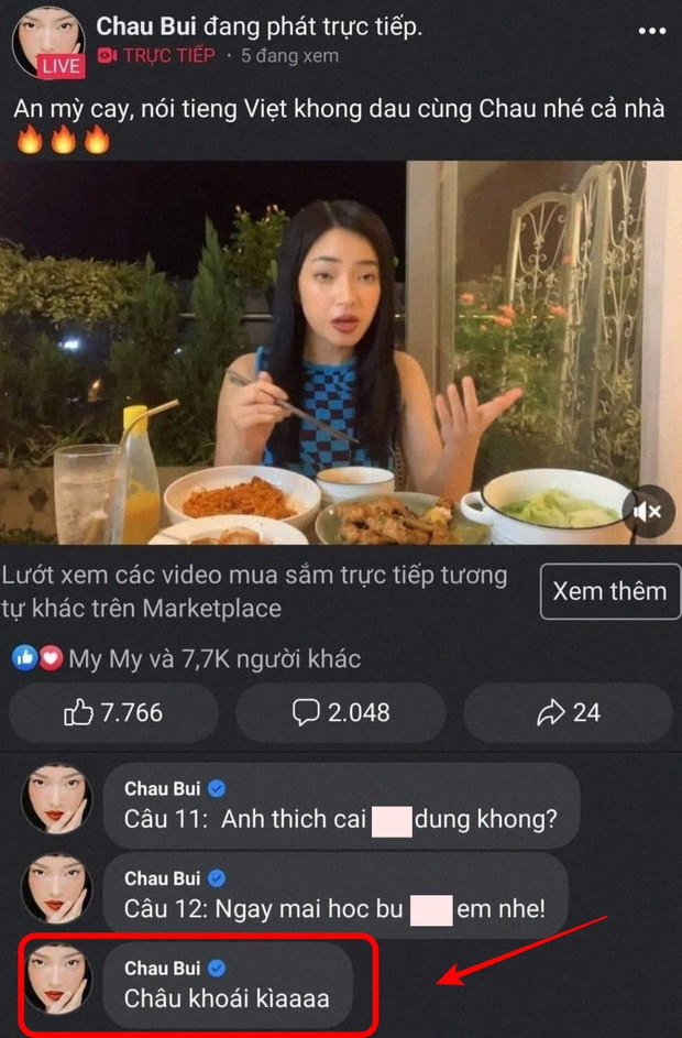 Châu Bùi bị ném đá khi livestream đọc tiếng Việt không dấu với loạt nội dung gây lú, dễ hiểu thành thô tục - Ảnh 3.
