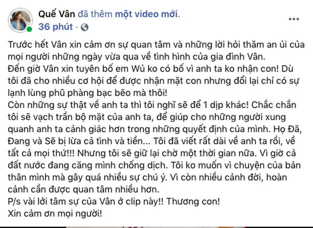 Biến căng: Quế Vân tung bằng chứng tố bạn trai không chịu nhận con, chuyên lừa tình tiền của nhiều người và hơn thế nữa? - Ảnh 3.