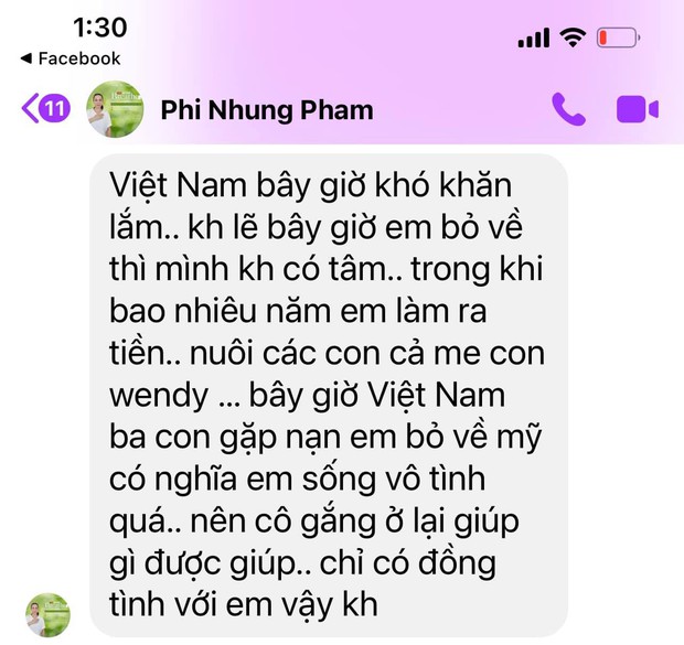 Lộ tin nhắn Phi Nhung kêu Đau lớn lắm, con gái ruột phản ứng ra sao khi biết tin mẹ nhiễm Covid-19? - Ảnh 6. Lộ tin nhắn Phi Nhung kêu Đau lớn lắm, con gái ruột phản ứng ra sao khi biết tin mẹ nhiễm Covid-19? - Ảnh 6.