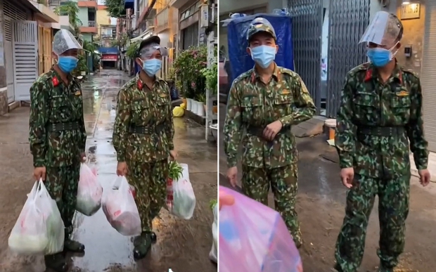 Xách hàng chục kg đồ ăn đến cho bà con nhưng khi được năn nỉ một việc thì 2 anh bộ đội lại từ chối, phải nói mãi mới chịu - Ảnh 2. Xách hàng chục kg đồ ăn đến cho bà con nhưng khi được năn nỉ một việc thì 2 anh bộ đội lại từ chối, phải nói mãi mới chịu - Ảnh 2.