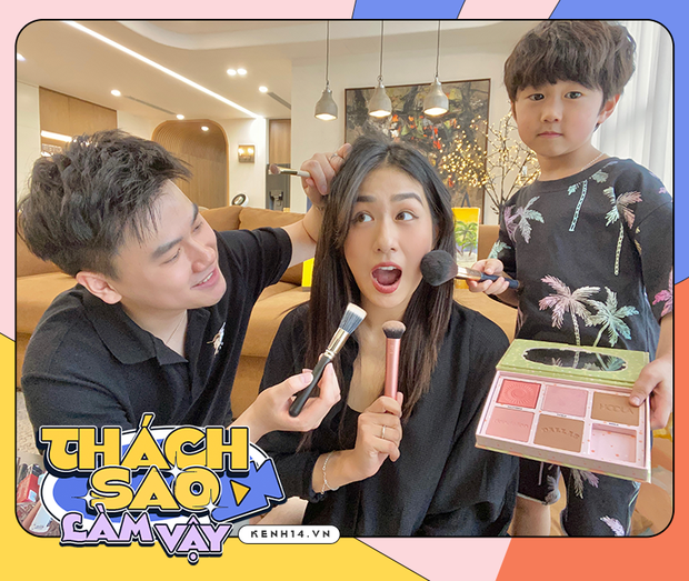 Thách Sao Làm Vậy #4: Thanh niên Xoài líu lo khoe nhà cực to, Trang Lou bất lực khi 2 bố con đè ra make-up - Ảnh 6. Thách Sao Làm Vậy #4: Thanh niên Xoài líu lo khoe nhà cực to, Trang Lou bất lực khi 2 bố con đè ra make-up - Ảnh 6.