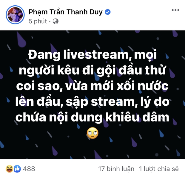 1 sao nam Vbiz body săn chắc bất ngờ bị sập livestream do chứa nội dung khiêu dâm, sự thật phía sau mới “dở khóc dở cười” - Ảnh 2.