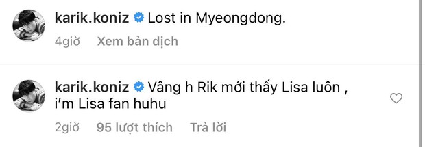 Karik xả hình check-in tại Hàn thế nào lại làm lộ Lisa (BLACKPINK), bị netizen tóm vội thừa nhận 1 điều? - Ảnh 4. Karik xả hình check-in tại Hàn thế nào lại làm lộ Lisa (BLACKPINK), bị netizen tóm vội thừa nhận 1 điều? - Ảnh 4.