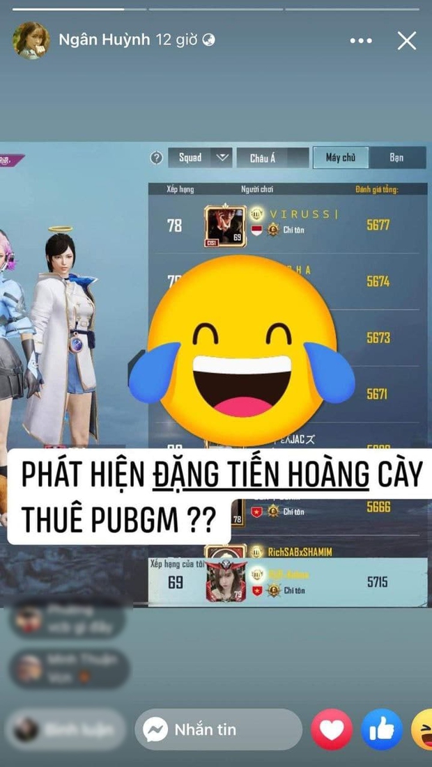 Ngân Sát Thủ bất ngờ tiết lộ ViruSs cày thuê xếp hạng PUBG Mobile, sự thật là gì? - Ảnh 2.