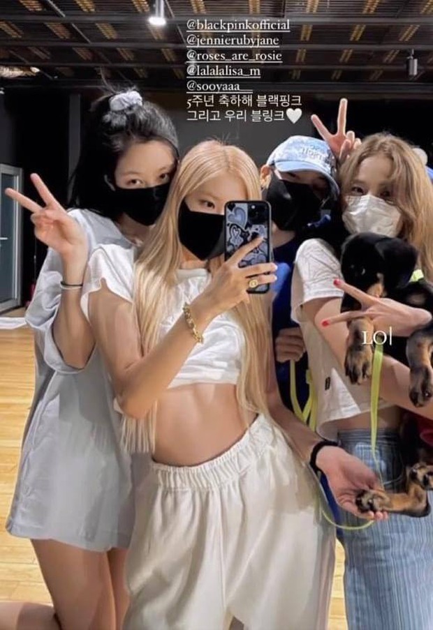 Lâu lắm BLACKPINK mới đăng ảnh chụp chung, kỷ niệm 5 năm debut có thêm 1 thành viên nhưng Lisa bị soi nhiều nhất vì quá đáng ngờ! - Ảnh 1. Lâu lắm BLACKPINK mới đăng ảnh chụp chung, kỷ niệm 5 năm debut có thêm 1 thành viên nhưng Lisa bị soi nhiều nhất vì quá đáng ngờ! - Ảnh 1.