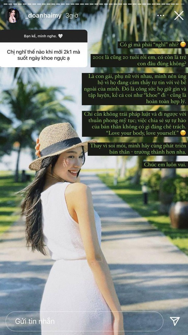 Bị hỏi nghĩ gì khi mới 2k1 mà đã khoe ngực, bồ tin đồn của Đoàn Văn Hậu nói gì? - Ảnh 2. Bị hỏi nghĩ gì khi mới 2k1 mà đã khoe ngực, bồ tin đồn của Đoàn Văn Hậu nói gì? - Ảnh 2.