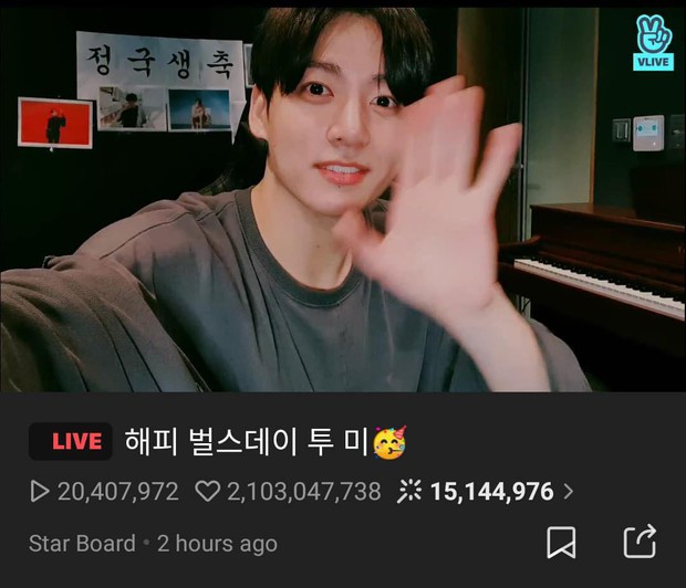 Jungkook (BTS) livestream thu về lượng tương tác siêu khủng, phá vỡ luôn kỷ lục của bản thân trên Vlive - Ảnh 3.