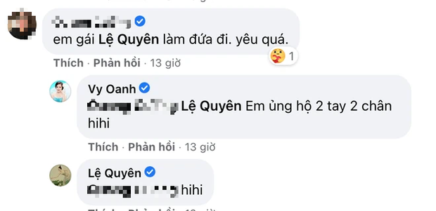 Lệ Quyên được khuyên làm thêm đứa nữa, Vy Oanh ủng hộ 2 chân 2 tay còn chính chủ phản ứng thế nào? - Ảnh 2. Lệ Quyên được khuyên làm thêm đứa nữa, Vy Oanh ủng hộ 2 chân 2 tay còn chính chủ phản ứng thế nào? - Ảnh 2.
