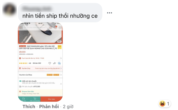 Đổ xô săn sale giày dép 9k trên Shopee, nhiều chị em ngỡ ngàng bật ngửa khi phí ship lên tới... 1 triệu đồng - Ảnh 5. Đổ xô săn sale giày dép 9k trên Shopee, nhiều chị em ngỡ ngàng bật ngửa khi phí ship lên tới... 1 triệu đồng - Ảnh 5.