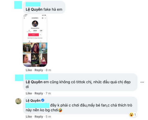 Lệ Quyên đính chính về tài khoản TikTok pha ke, nói rõ lý do không sử dụng liên quan đến loạt drama Vbiz? - Ảnh 1. Lệ Quyên đính chính về tài khoản TikTok pha ke, nói rõ lý do không sử dụng liên quan đến loạt drama Vbiz? - Ảnh 1.
