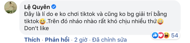 Lệ Quyên đính chính về tài khoản TikTok pha ke, nói rõ lý do không sử dụng liên quan đến loạt drama Vbiz? - Ảnh 4. Lệ Quyên đính chính về tài khoản TikTok pha ke, nói rõ lý do không sử dụng liên quan đến loạt drama Vbiz? - Ảnh 4.