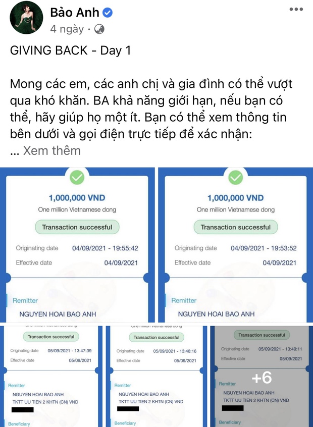 Cách làm từ thiện của Bảo Anh: Bỏ tiền túi chuyển khoản thẳng đến người cần hỗ trợ, làm cầu nối giữa bà con và các nhà hảo tâm - Ảnh 4. Cách làm từ thiện của Bảo Anh: Bỏ tiền túi chuyển khoản thẳng đến người cần hỗ trợ, làm cầu nối giữa bà con và các nhà hảo tâm - Ảnh 4.