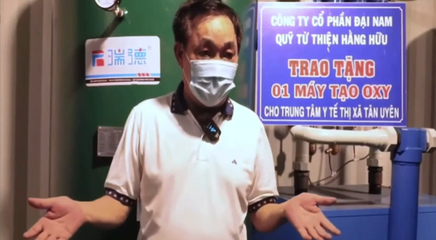 CEO Đại Nam Huỳnh Uy Dũng tặng vùng đỏ máy tạo oxy: Không để thiếu 1 bình oxy phục vụ F0 - Ảnh 1.