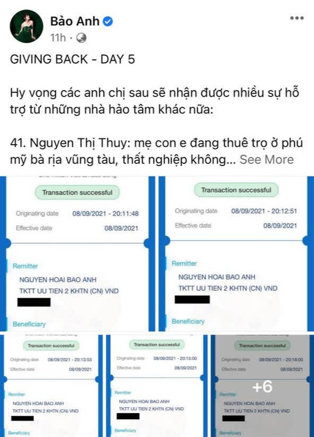 Cách làm từ thiện của Bảo Anh: Bỏ tiền túi chuyển khoản thẳng đến người cần hỗ trợ, làm cầu nối giữa bà con và các nhà hảo tâm - Ảnh 2. Cách làm từ thiện của Bảo Anh: Bỏ tiền túi chuyển khoản thẳng đến người cần hỗ trợ, làm cầu nối giữa bà con và các nhà hảo tâm - Ảnh 2.