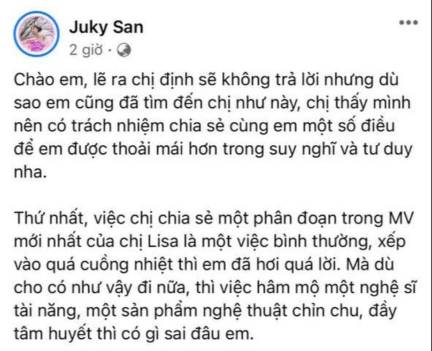 Ủng hộ MV Lisa nhưng bị mỉa mai hạ thấp nghệ sĩ Việt, hiện tượng cover từng chiếm top 1 trending đáp trả thẳng - Ảnh 4. Ủng hộ MV Lisa nhưng bị mỉa mai hạ thấp nghệ sĩ Việt, hiện tượng cover từng chiếm top 1 trending đáp trả thẳng - Ảnh 4.