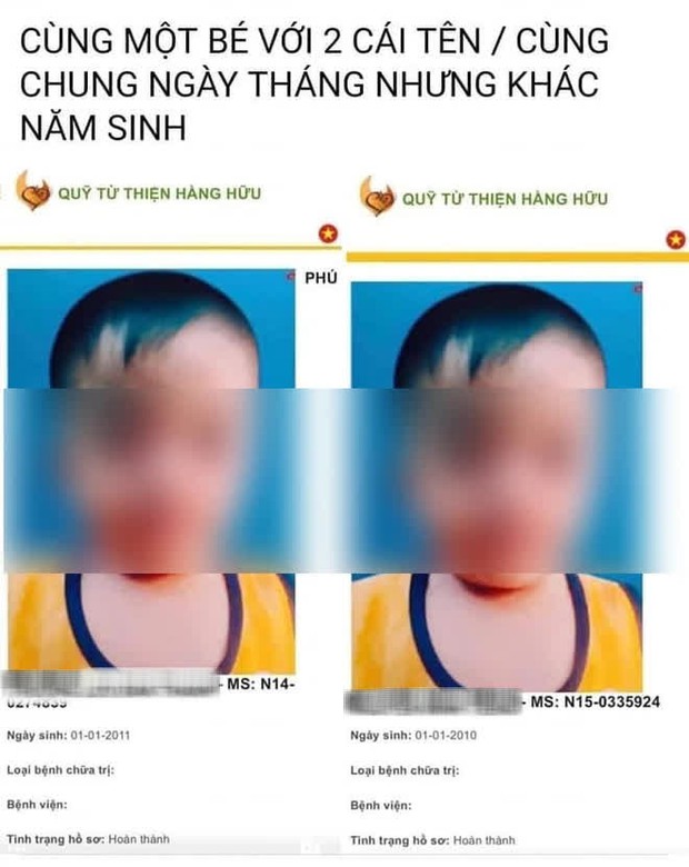 CĐM phát hiện hàng loạt bất thường về hồ sơ bệnh nhi của Quỹ từ thiện Hằng Hữu: 1 ảnh chân dung 2 hồ sơ, ngày phẫu thuật sớm hơn ngày sinh... 1 năm - Ảnh 2. CĐM phát hiện hàng loạt bất thường về hồ sơ bệnh nhi của Quỹ từ thiện Hằng Hữu: 1 ảnh chân dung 2 hồ sơ, ngày phẫu thuật sớm hơn ngày sinh... 1 năm - Ảnh 2.