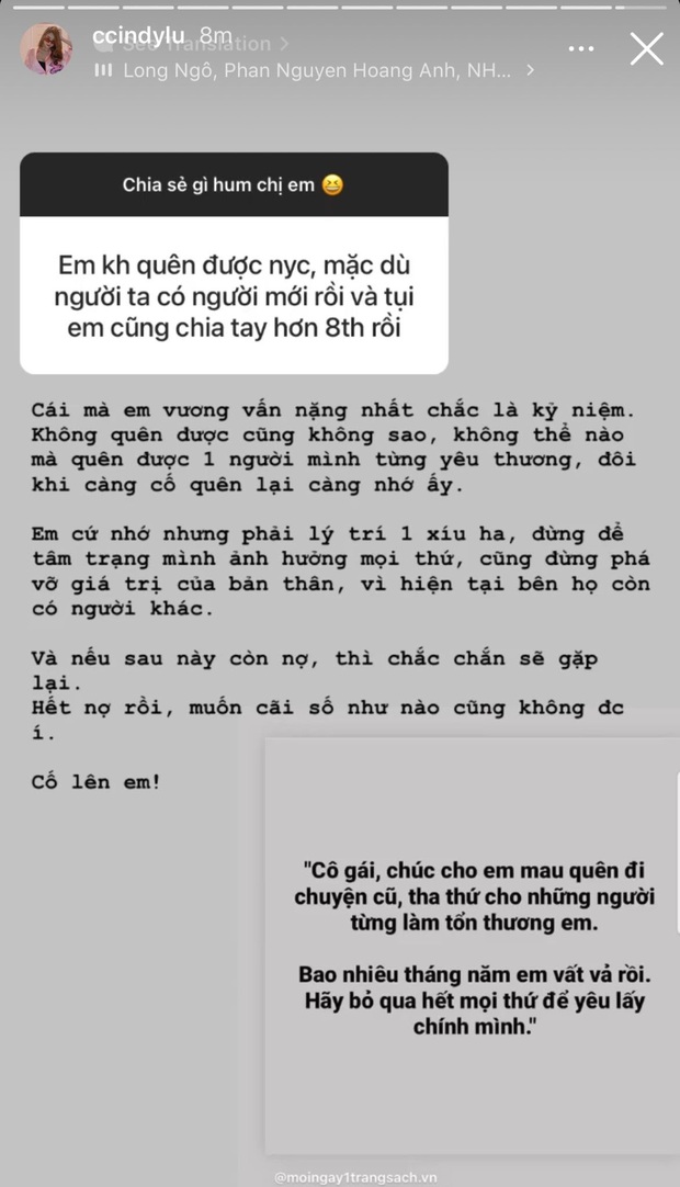 Cindy Lư bỗng nói về người yêu cũ, đang nhắc đến Hoài Lâm hay Đạt G? - Ảnh 2.