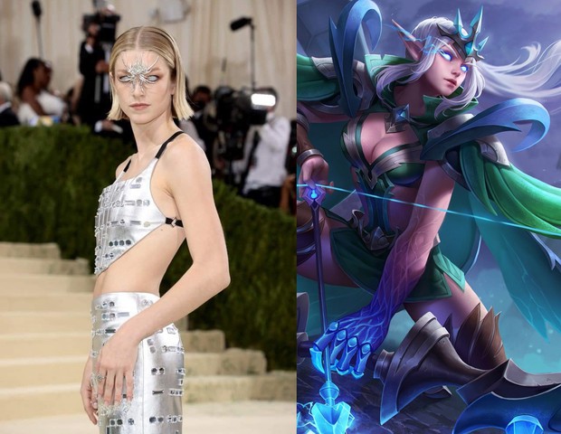 Ngắm thảm đỏ Met Gala 2021, game thủ nhìn đâu cũng thấy toàn tướng và skin Liên Quân Mobile - Ảnh 2.