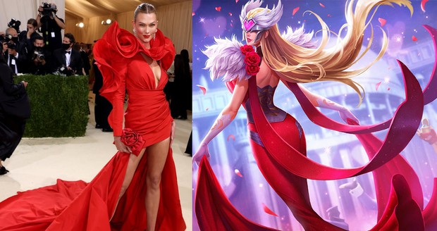 Ngắm thảm đỏ Met Gala 2021, game thủ nhìn đâu cũng thấy toàn tướng và skin Liên Quân Mobile - Ảnh 5.