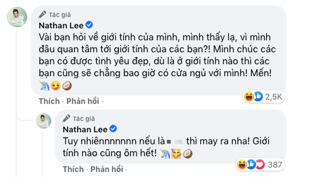 Bị đồn thổi về giới tính, Nathan Lee gay gắt đáp trả: Giới tính nào thì bạn cũng chẳng có cửa ngủ với mình - Ảnh 1. Bị đồn thổi về giới tính, Nathan Lee gay gắt đáp trả: Giới tính nào thì bạn cũng chẳng có cửa ngủ với mình - Ảnh 1.