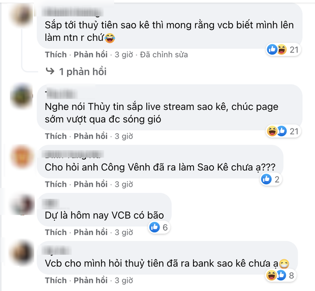 Đến hẹn sao kê 15/9, netizen tổng tấn công fanpage Thuỷ Tiên - Công Vinh, ngân hàng Vietcombank tiếp tục hứng bão phẫn nộ - Ảnh 2. Đến hẹn sao kê 15/9, netizen tổng tấn công fanpage Thuỷ Tiên - Công Vinh, ngân hàng Vietcombank tiếp tục hứng bão phẫn nộ - Ảnh 2.