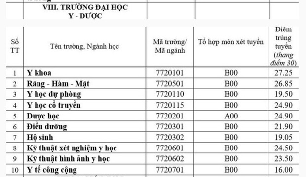 Điểm chuẩn các trường đại học Y Dược 2021: Những ngành hot thấp nhất 26 - 27 điểm - Ảnh 4.