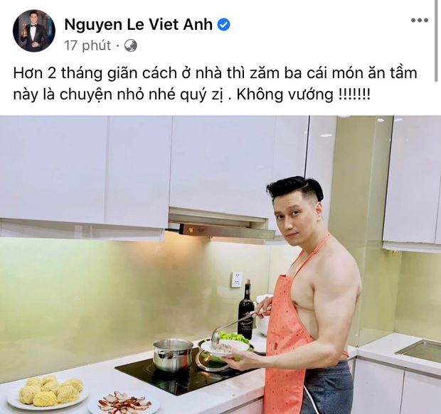 Việt Anh cởi trần khoe body cơ bắp trong nhà bếp, Quỳnh Nga liền ...