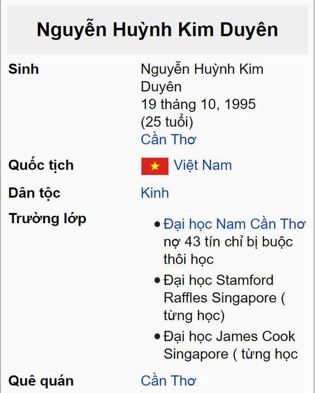 Vướng lùm xùm học vấn, Á hậu Kim Duyên lập tức bị thay đổi thông tin trên Wikipedia, nội dung lại cực kỳ trớ trêu! - Ảnh 3.