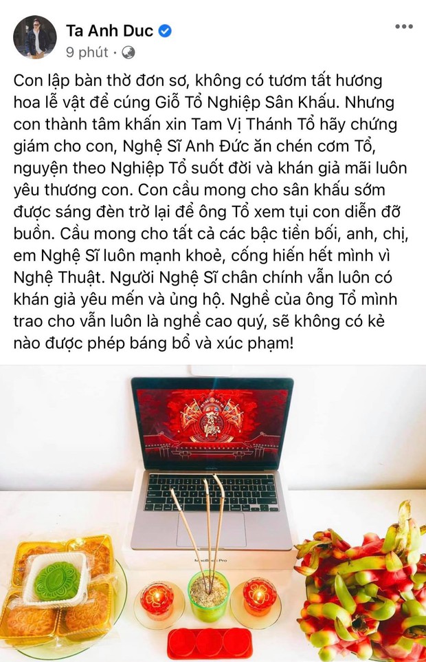 Showbiz Việt ngày Giỗ tổ sân khấu: Lý Hải - Khánh Vân và dàn sao Việt dâng lễ tại gia, Nam Thư muốn khóc vì tủi thân - Ảnh 11.