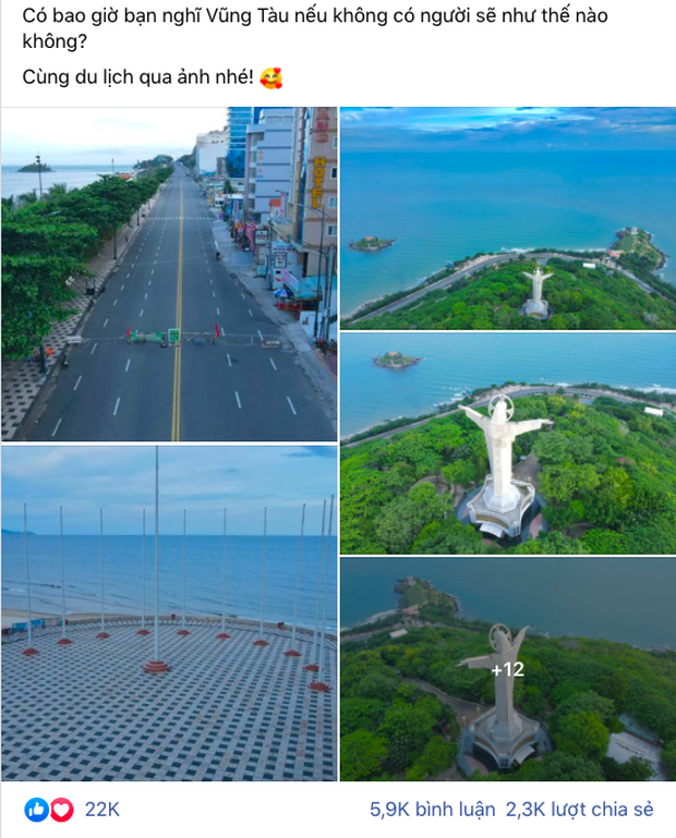 Khoảnh khắc khó quên: Chẳng ai nghĩ Vũng Tàu trông như thế này khi không có khách du lịch, càng xem lại càng há hốc mồm vì khó tin  - Ảnh 1.