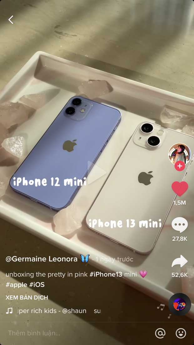 Xem girl xinh hot TikToker đập hộp iPhone 13 mini màu hồng, hội chị em thất vọng toàn tập! - Ảnh 5.