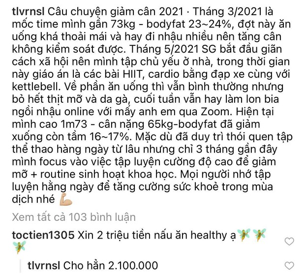 Hoàng Touliver giảm cân cực đỉnh nay 6 múi nét căng, Tóc Tiên vội vào xin ngay 2 triệu vì lý do gì? - Ảnh 4.