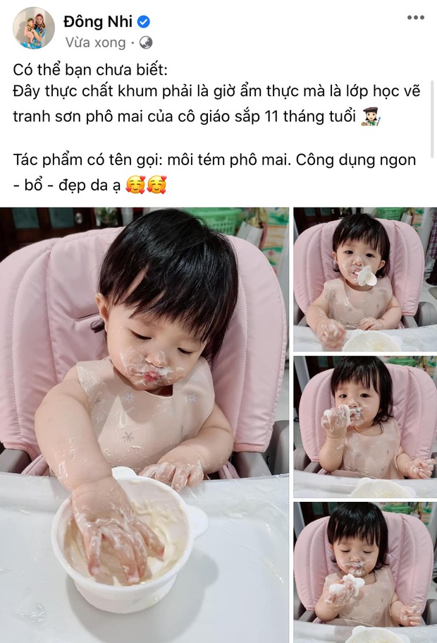 Thế lực nhí 11 tháng tuổi nhà Đông Nhi cứ xuất hiện là gây bão cõi mạng, hôm nay còn làm cô giáo dạy gì thế này? - Ảnh 2. Thế lực nhí 11 tháng tuổi nhà Đông Nhi cứ xuất hiện là gây bão cõi mạng, hôm nay còn làm cô giáo dạy gì thế này? - Ảnh 2.