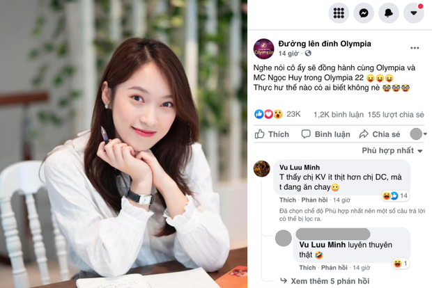 Xuất hiện comment của phó phòng tại VTV trên fanpage Đường Lên Đỉnh Olympia, nói gì mà bị netizen bảo luyên thuyên? - Ảnh 1. Xuất hiện comment của phó phòng tại VTV trên fanpage Đường Lên Đỉnh Olympia, nói gì mà bị netizen bảo luyên thuyên? - Ảnh 1.