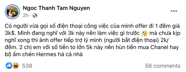 Ái nữ đại gia thủy sản bỗng nhận được offer 3.000 đô/ đêm, đáp trả thế nào mà người gạ cũng câm nín? - Ảnh 2.