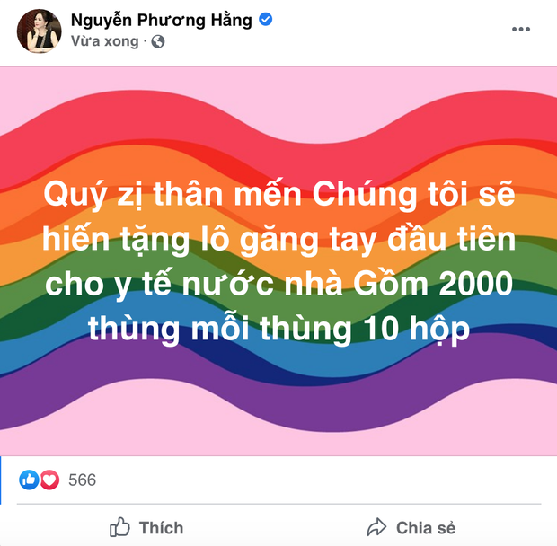 Nữ đại gia Bình Dương tuyên bố ủng hộ ngành y tế 2 vạn hộp găng tay giữa ồn ào từ thiện - Ảnh 2.