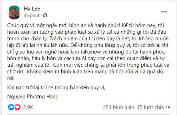 Bà Phương Hằng bất ngờ tuyên bố: Trách nhiệm của tôi đến đây là hết, tiết lộ nội dung những buổi trò chuyện tiếp theo - Ảnh 1.