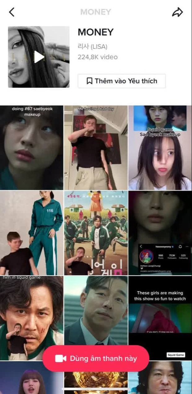 Lisa đúng là được tổ viral độ: MONEY như biến thành nhạc phim Squid Game sau hơn 200 nghìn video đu trend trên TikTok! - Ảnh 3. Lisa đúng là được tổ viral độ: MONEY như biến thành nhạc phim Squid Game sau hơn 200 nghìn video đu trend trên TikTok! - Ảnh 3.