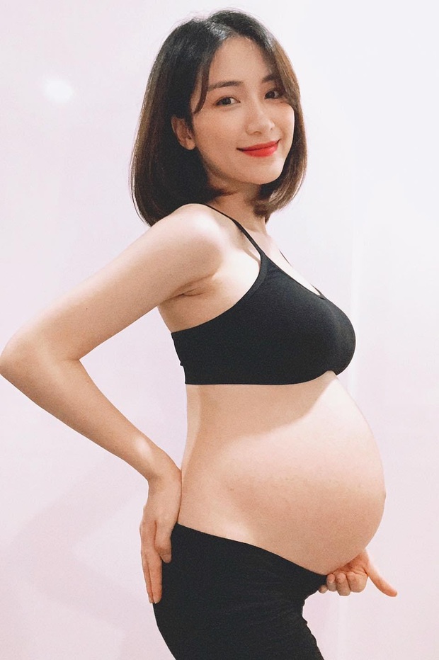 Hoà Minzy lần đầu khoe cận bụng bầu ở tháng thứ 7, nhan sắc mẹ bỉm quả không đùa được - Ảnh 2.